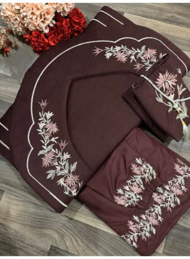 طقم سجادة مع شرشف ومسبحة للصلاة نسائي